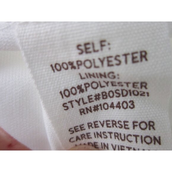 Blu Pepper Womens Dress Swiss Dot Chiffon Lined Button Front‎ White M - Picture 14 of 14